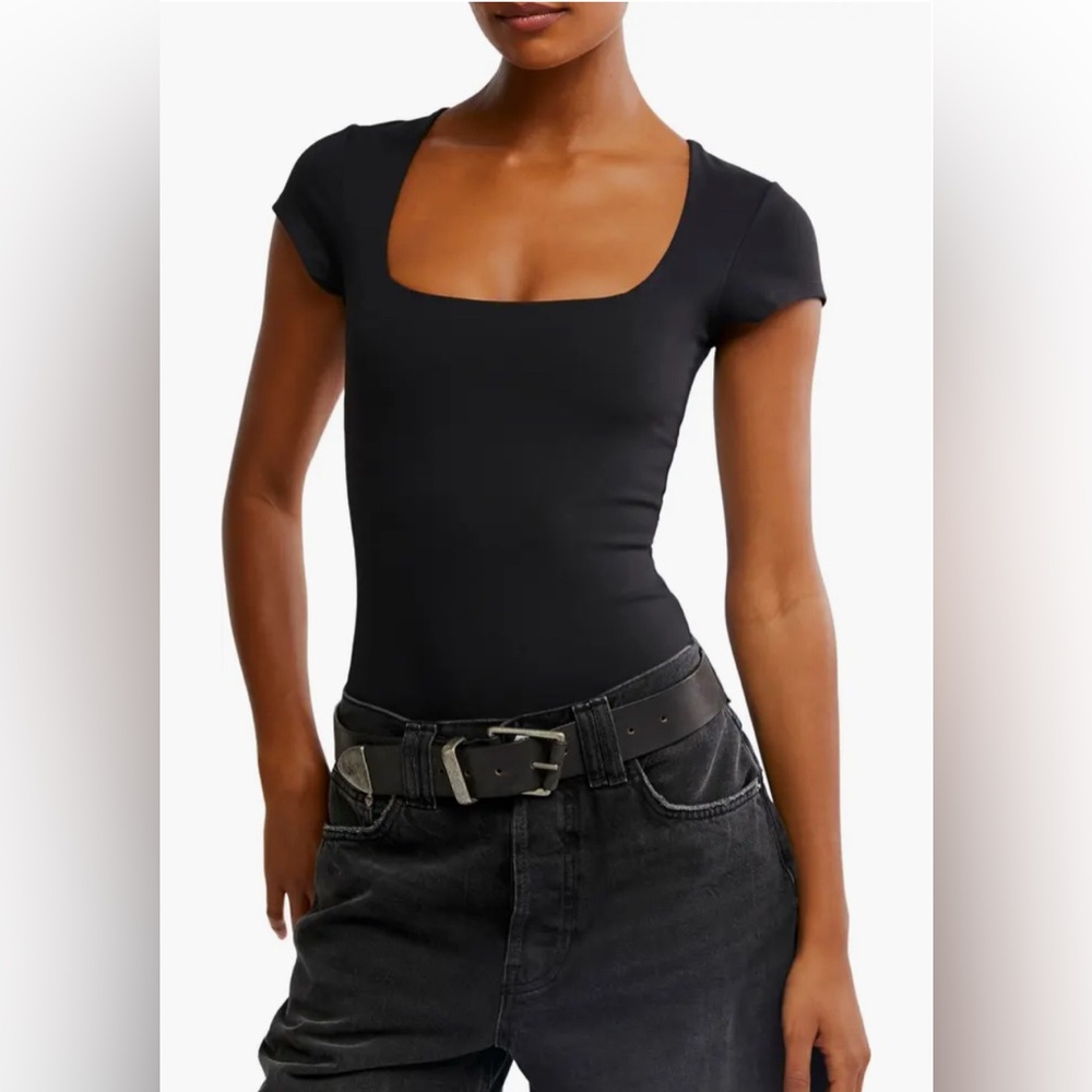 Free People Square Eyes Bodysuit